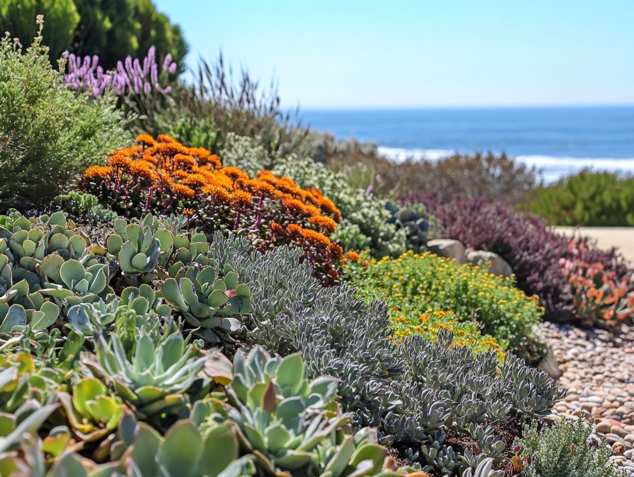 Vibrant coastal plants enhancing landscape aesthetics