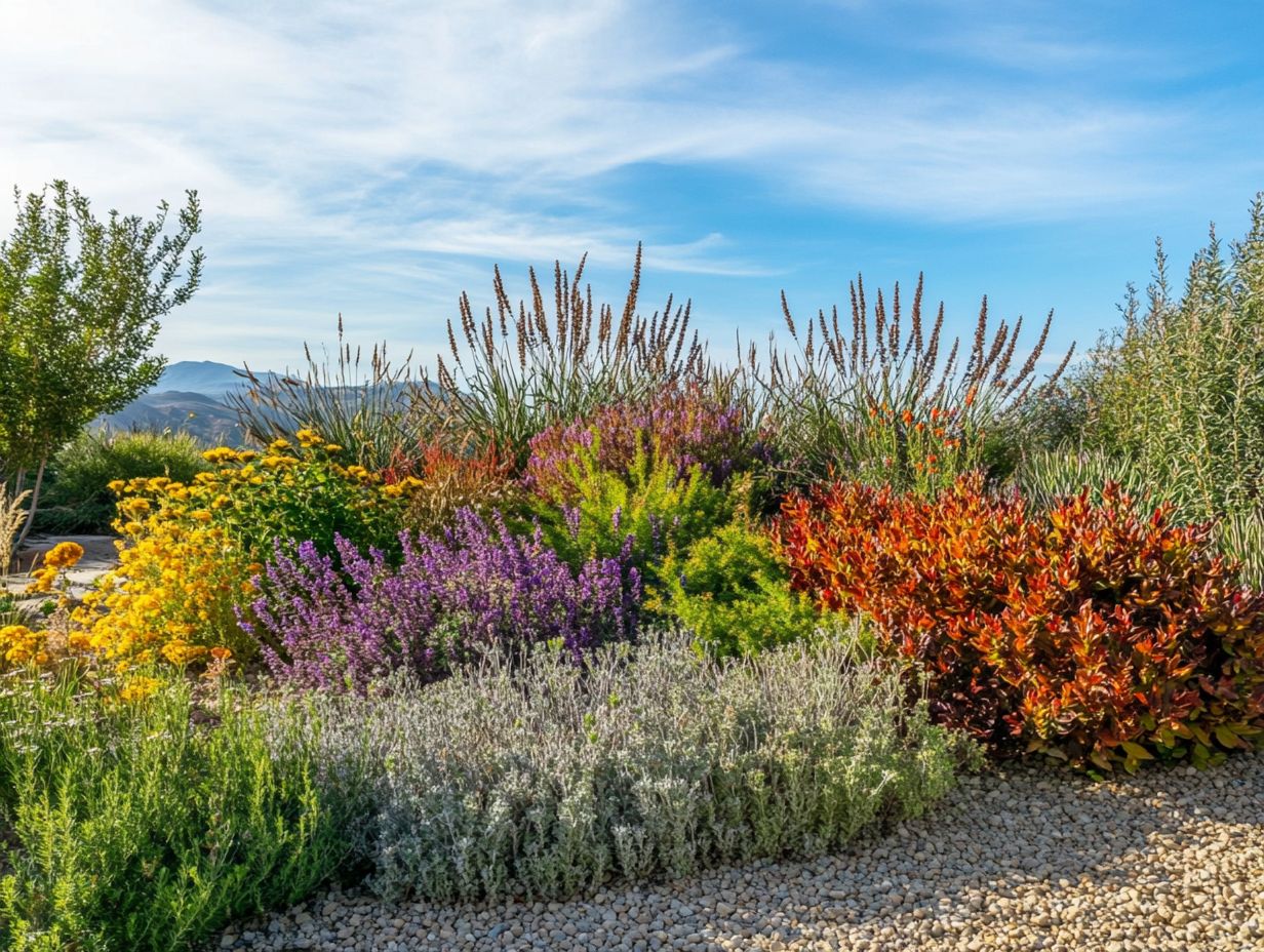 Vibrant drought-resistant shrubs enhancing a beautiful landscape.