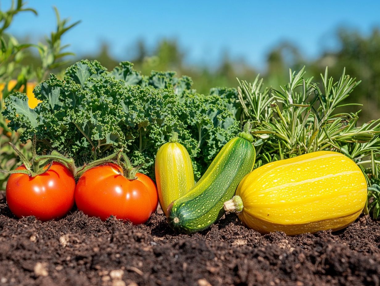 Image of drought-resistant vegetables thriving in a garden.