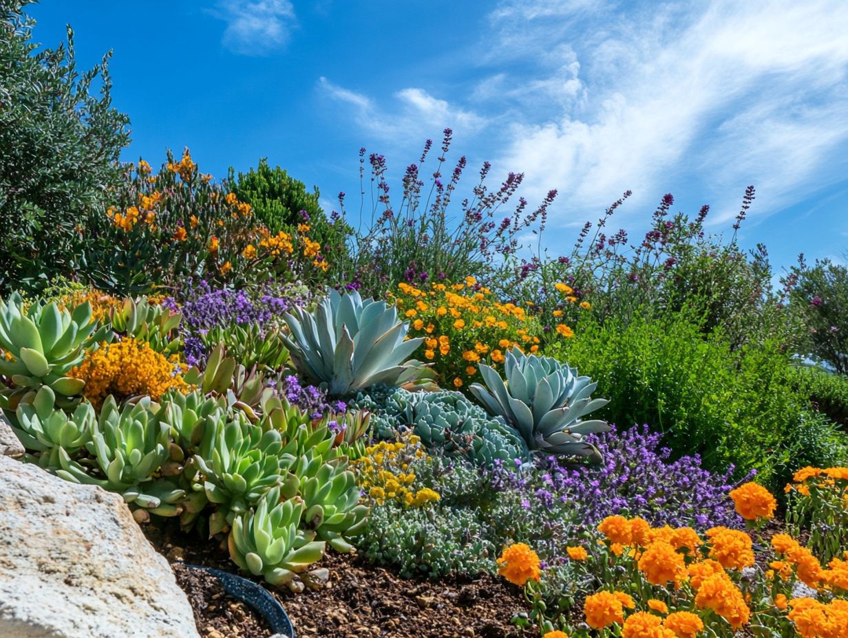 An effective mulch layer helps plants thrive in drought conditions.