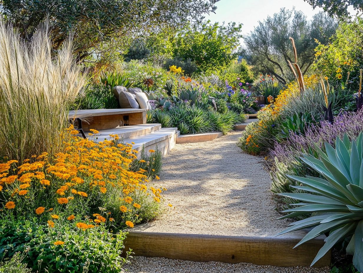 Vibrant drought-tolerant garden designs to inspire your outdoor space.