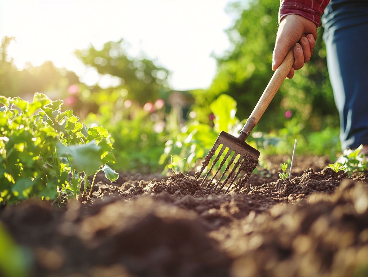 Image illustrating methods for improving soil aeration