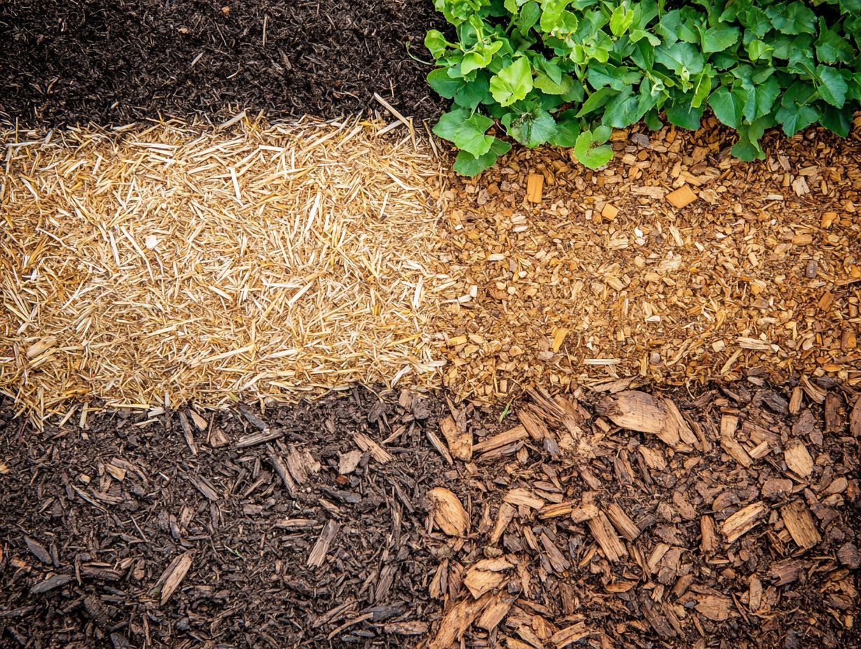 Illustration of Frequently Asked Questions about Organic Mulches.