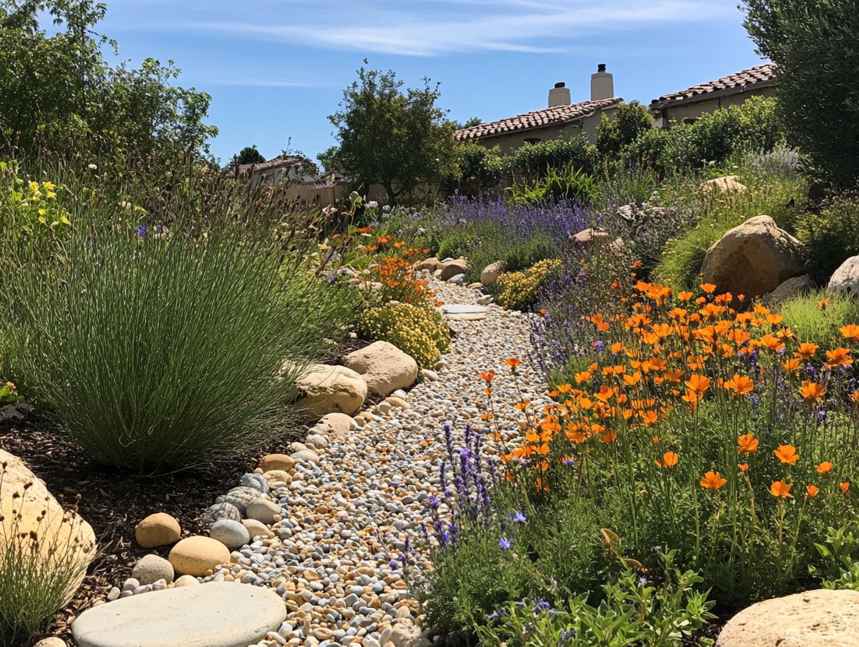 Creative water conservation techniques for a thriving drought garden.