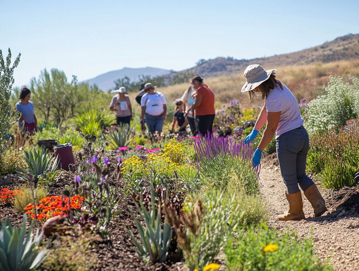 Infographic summarizing the benefits of drought gardening.