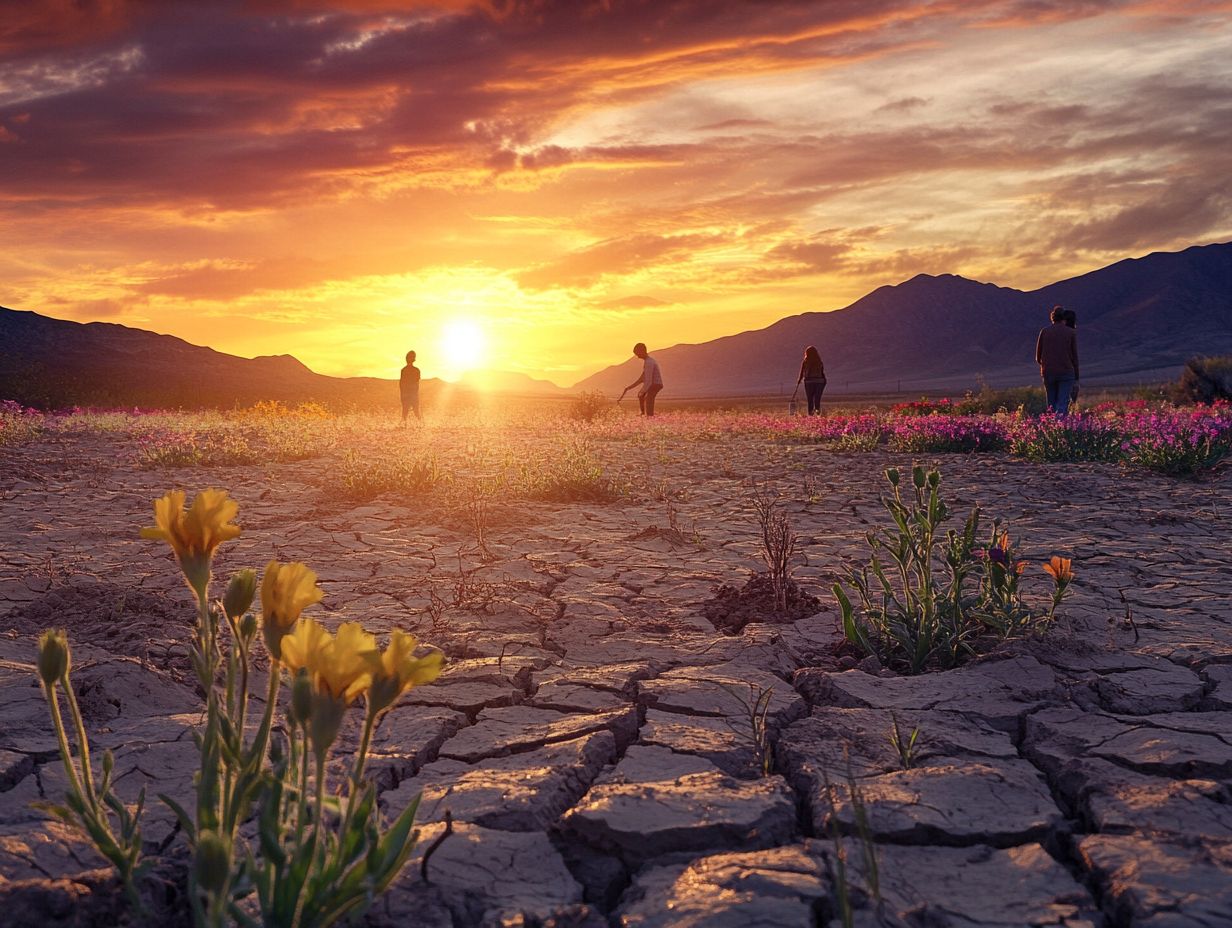 Vibrant landscape showcasing drought-tolerant plants