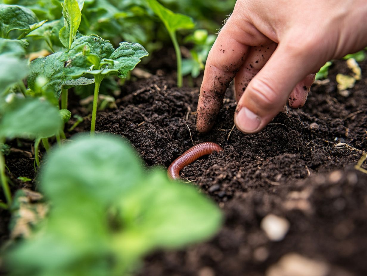 Illustration of soil structure benefits for plant growth