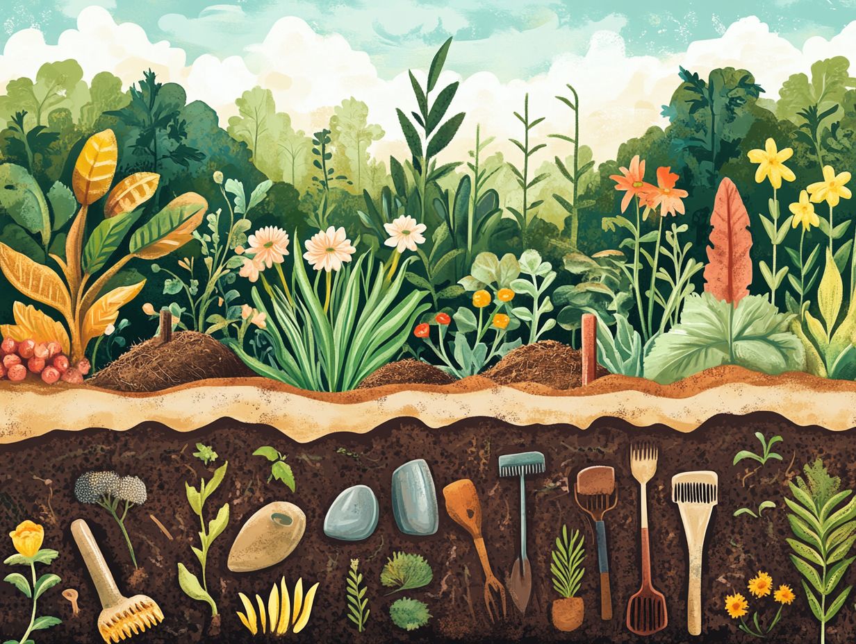 Illustration of common soil problems and solutions