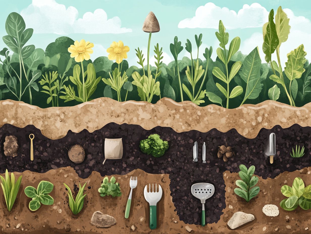 Illustration showing key takeaways for solving common soil problems.