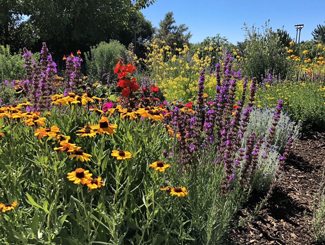 Agastache plant with nectar-rich blooms attracting pollinators