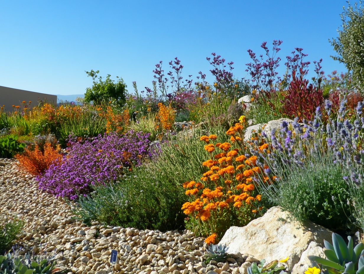 Lavender plant in a drought-resistant garden