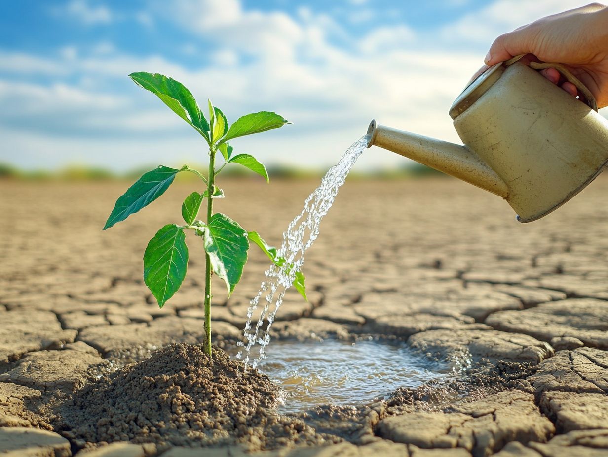 A visual representation of various watering tools and equipment