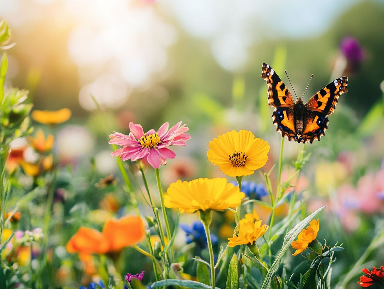 Drought-resistant plants attracting pollinators