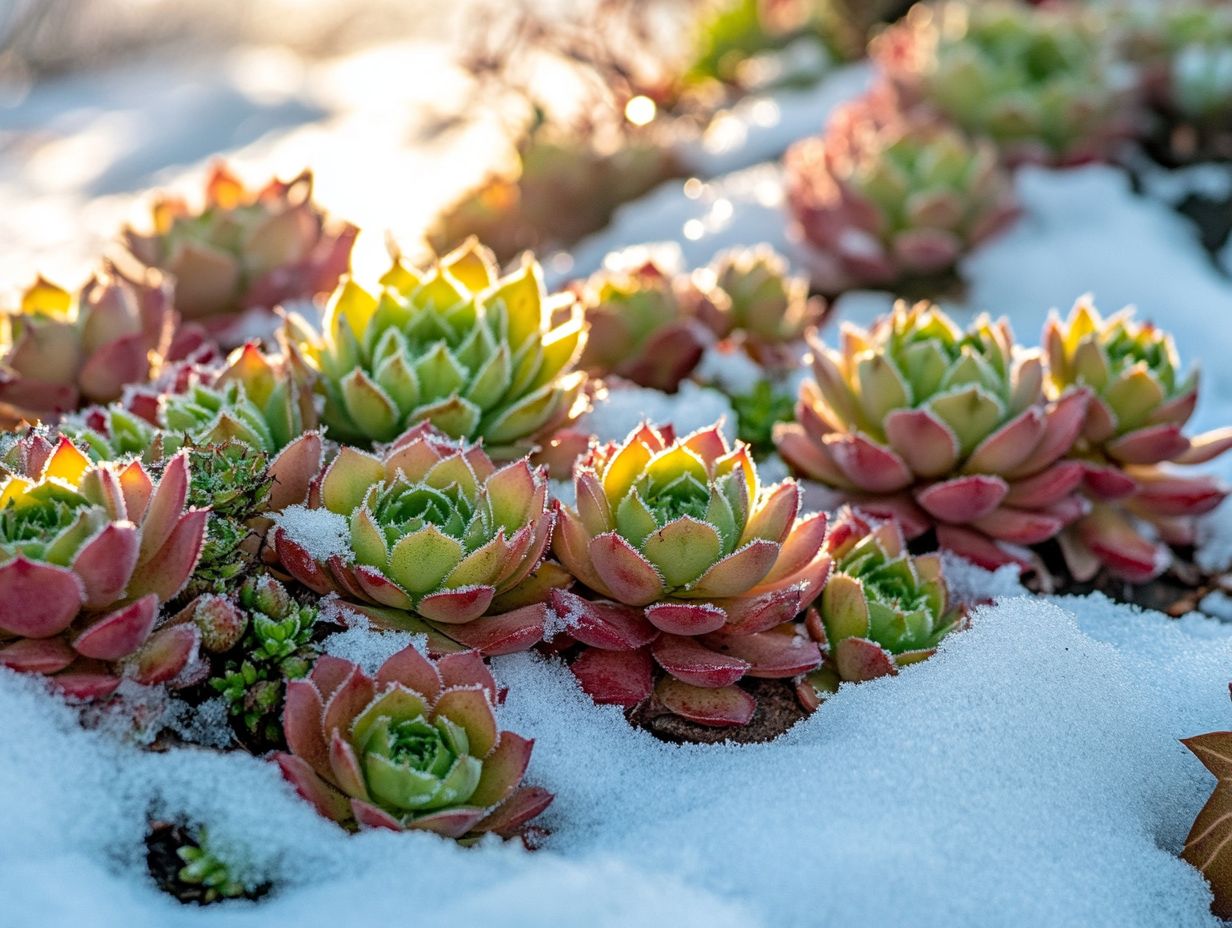 Drought-resistant plants thriving in winter