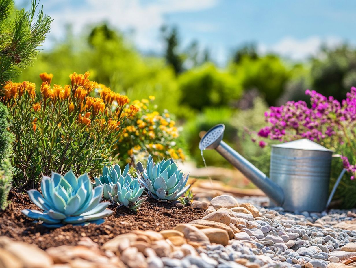 An example of drought-resistant plants in a garden