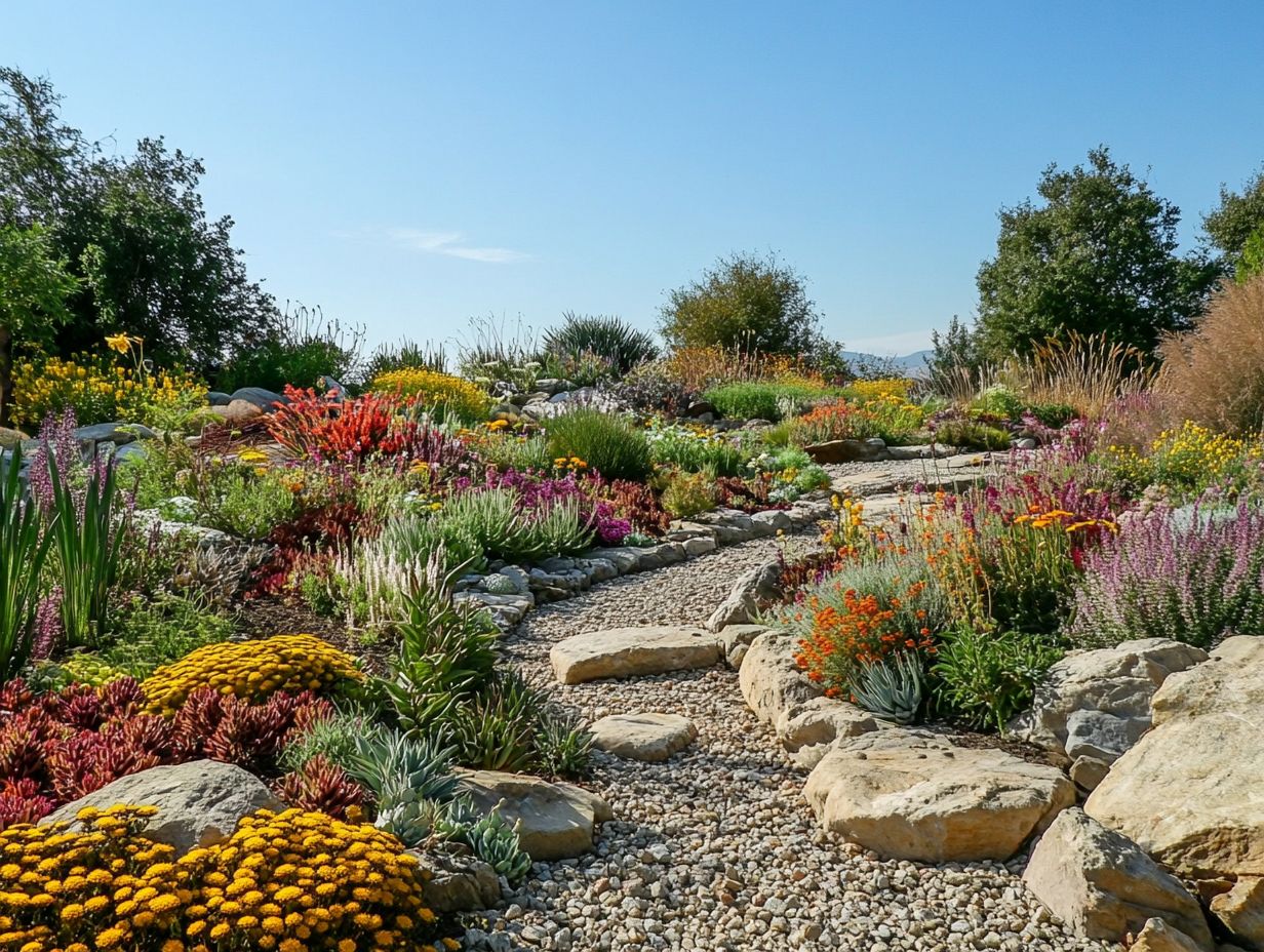 Design layout and water-saving techniques for a drought garden