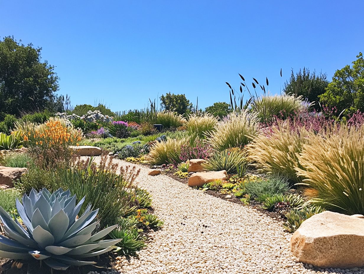 Illustration of Year-Round Maintenance for a Drought-Tolerant Landscape