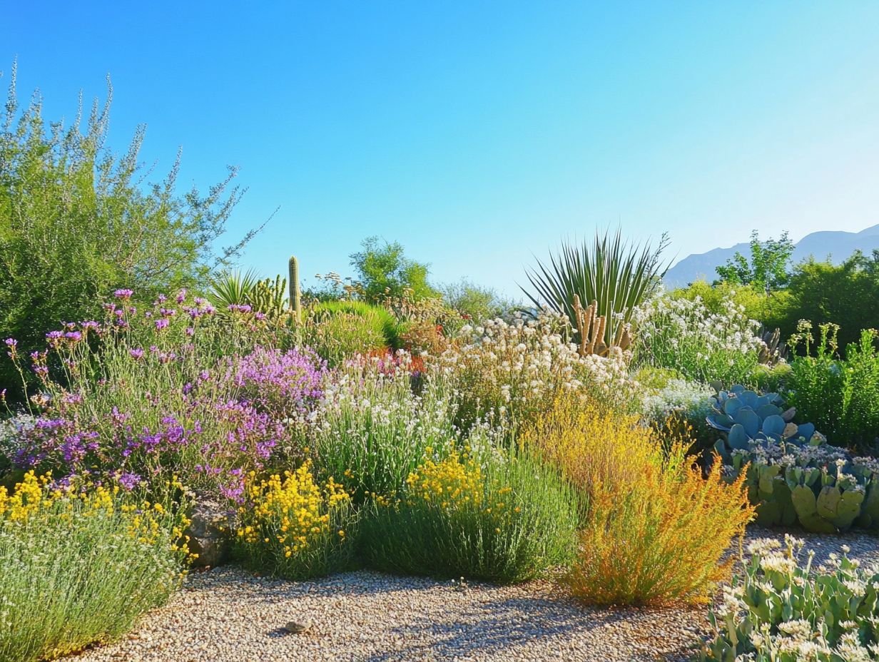 Illustration of windbreaks in a drought garden