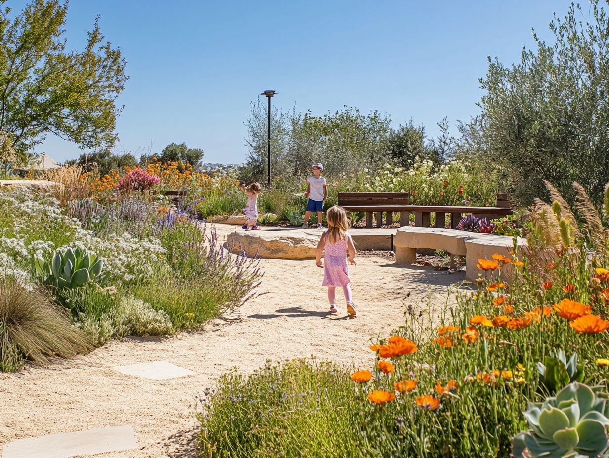 A garden thriving with smart watering methods