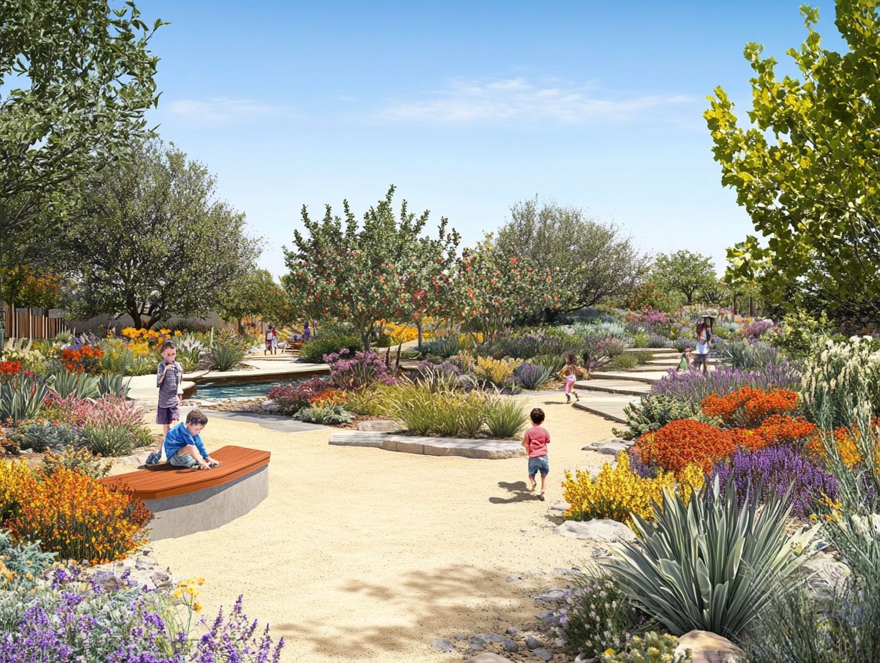 1. How can I create a family-friendly drought landscape?