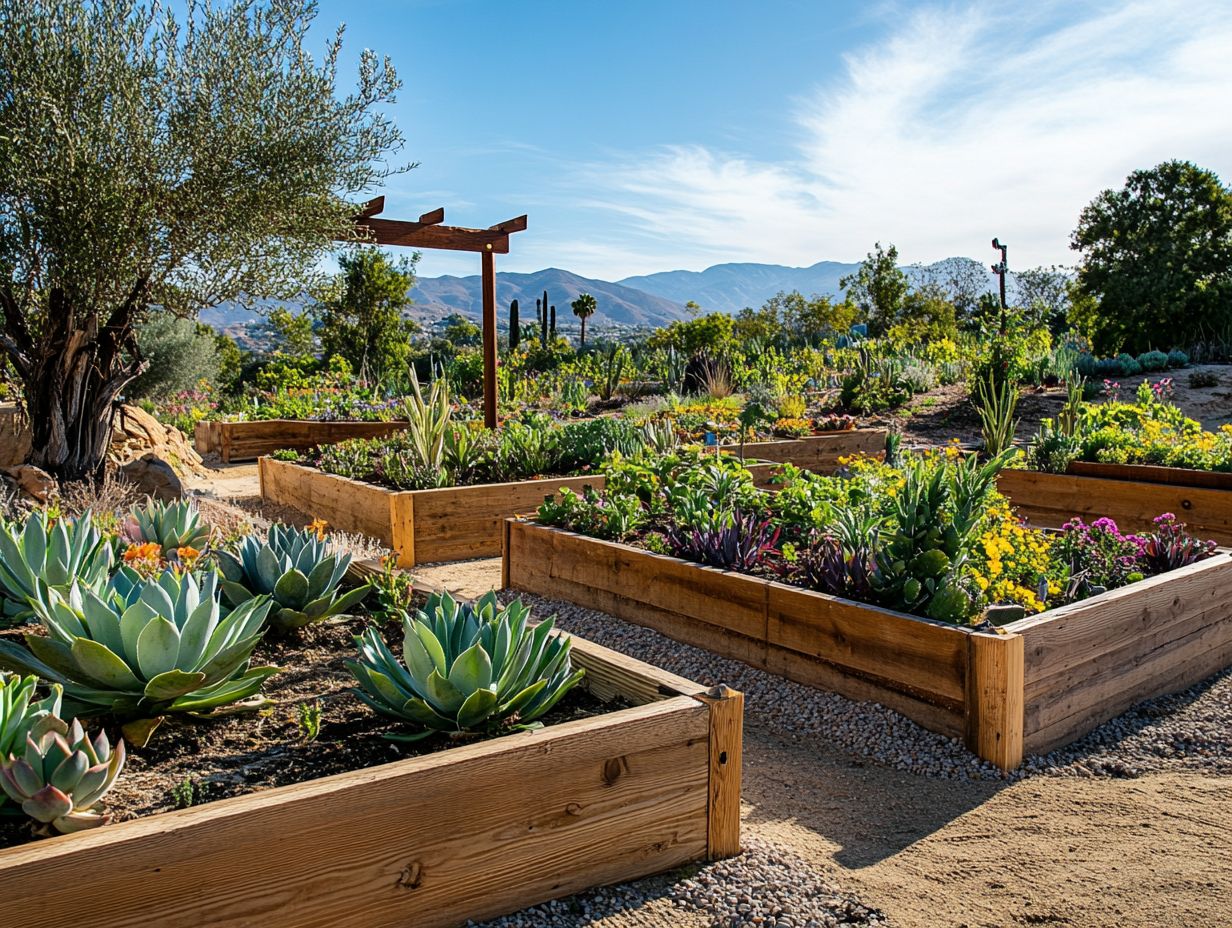 Image showing maintenance and care for drought-resistant raised beds