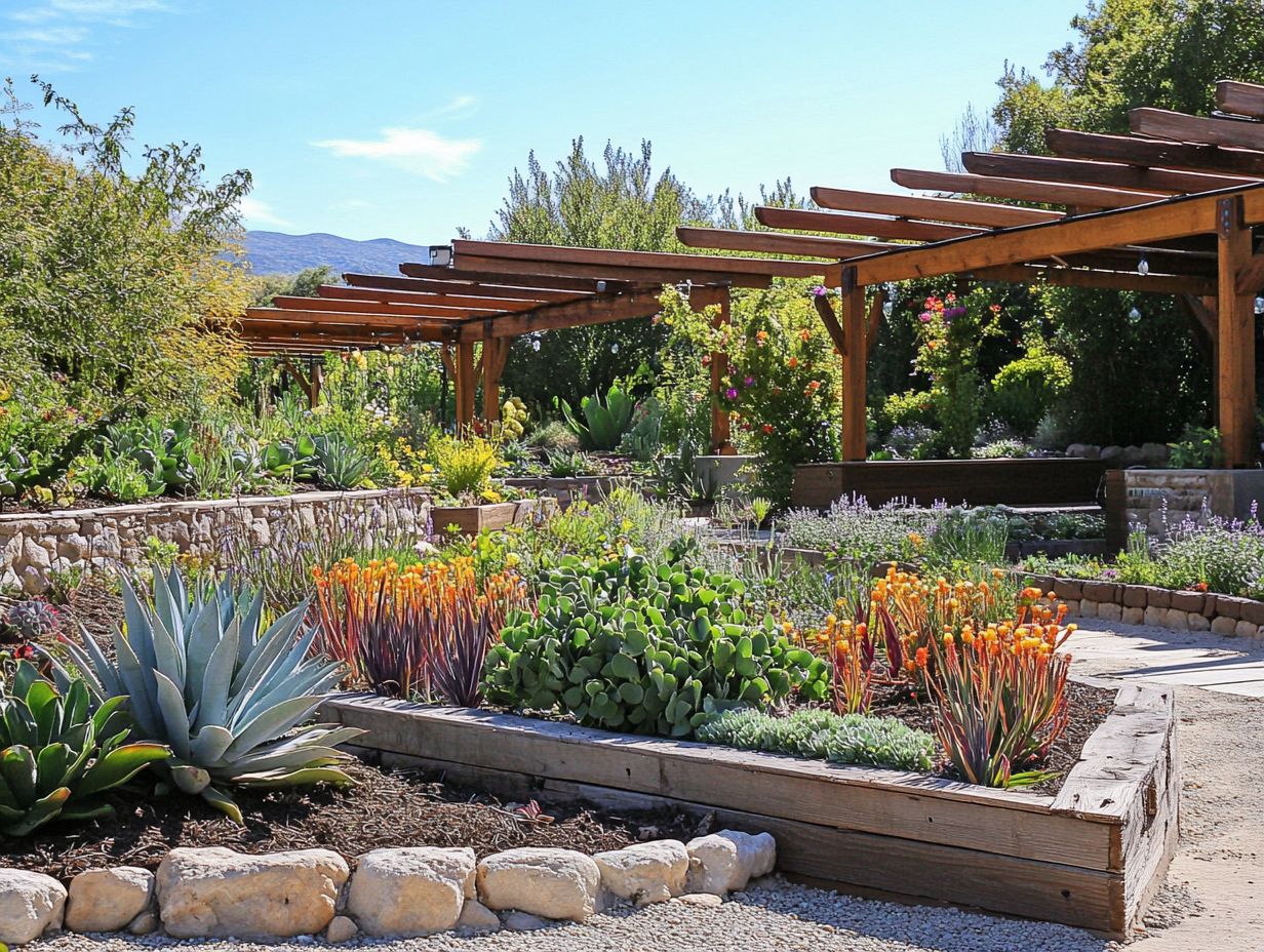 Image showing materials for drought-resistant raised garden beds