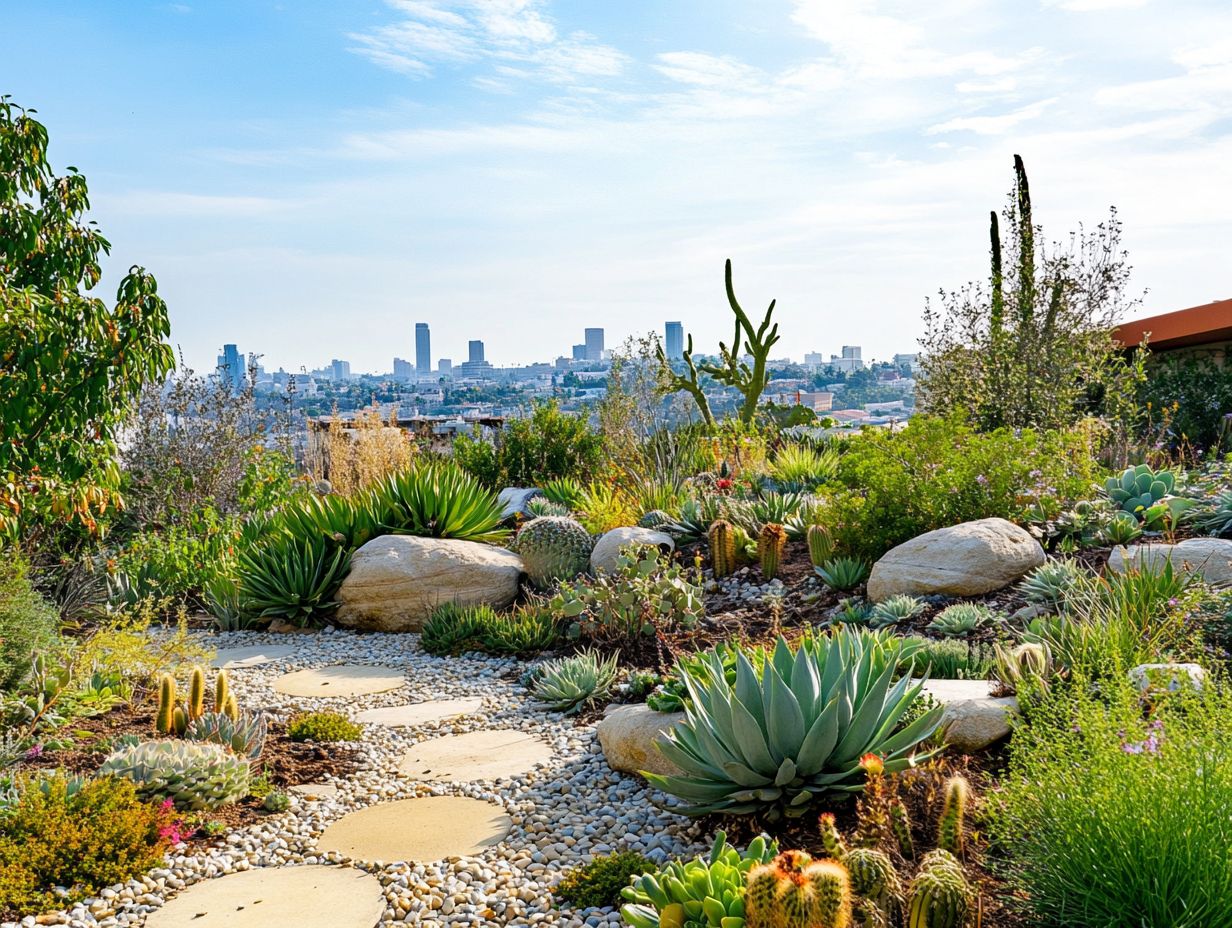 Illustration of effective pest management in drought gardens