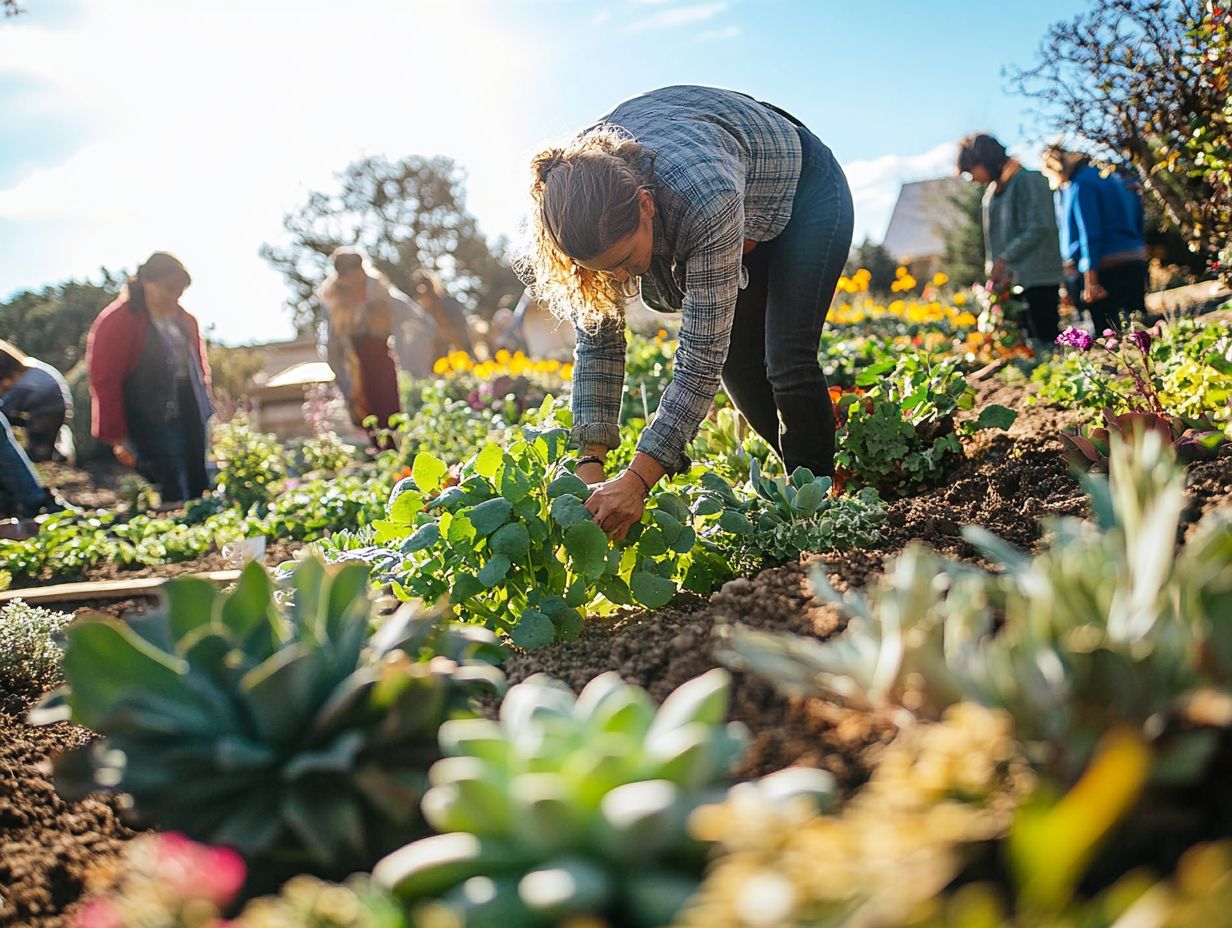 How can a community approach benefit drought-resistant gardening?