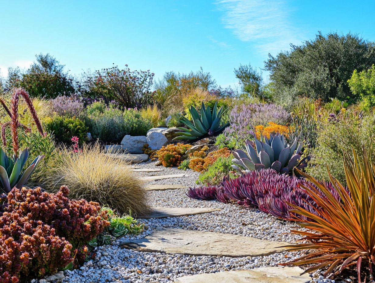 A visual representation of key takeaways from drought-resistant landscaping.