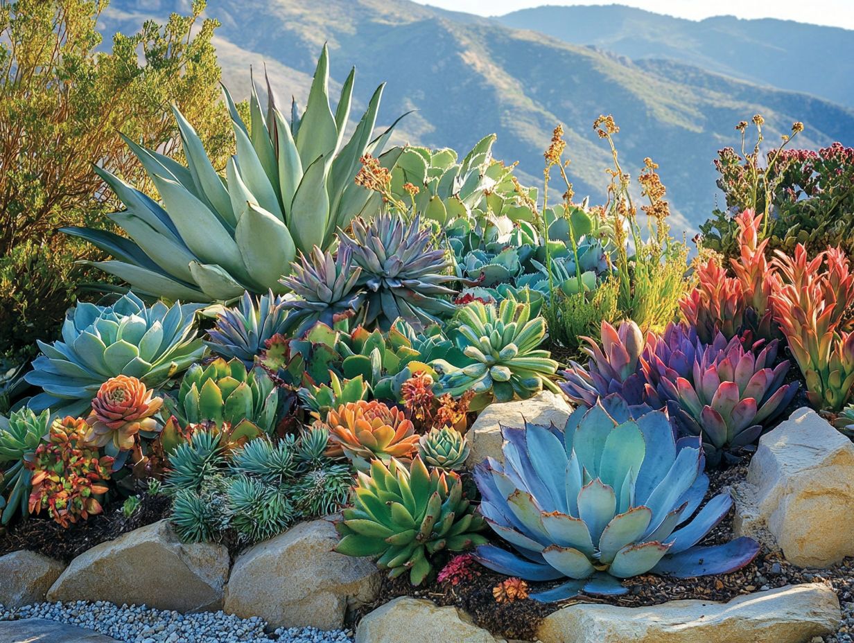 Beautiful display of drought-resistant plants.