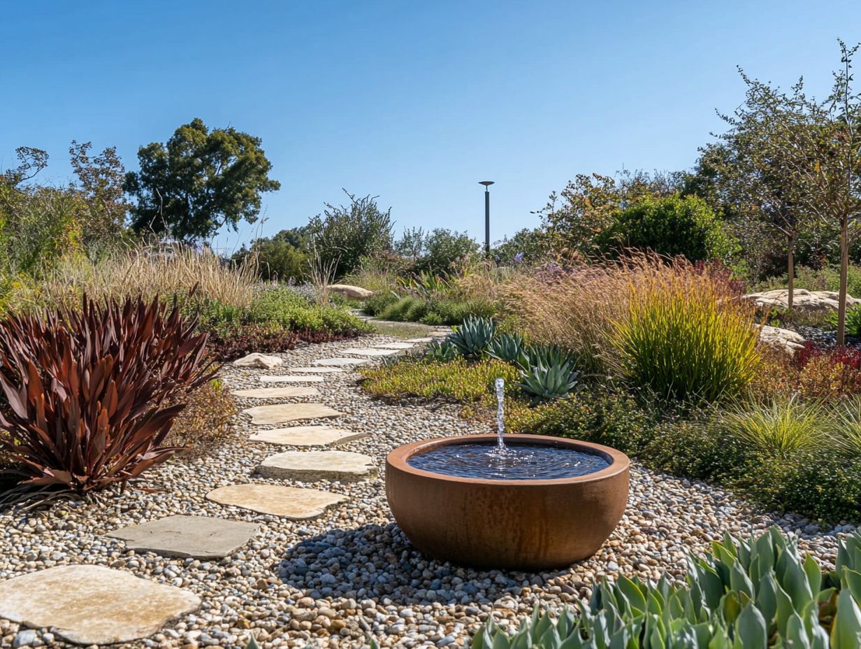 An example of efficient irrigation techniques in a garden.