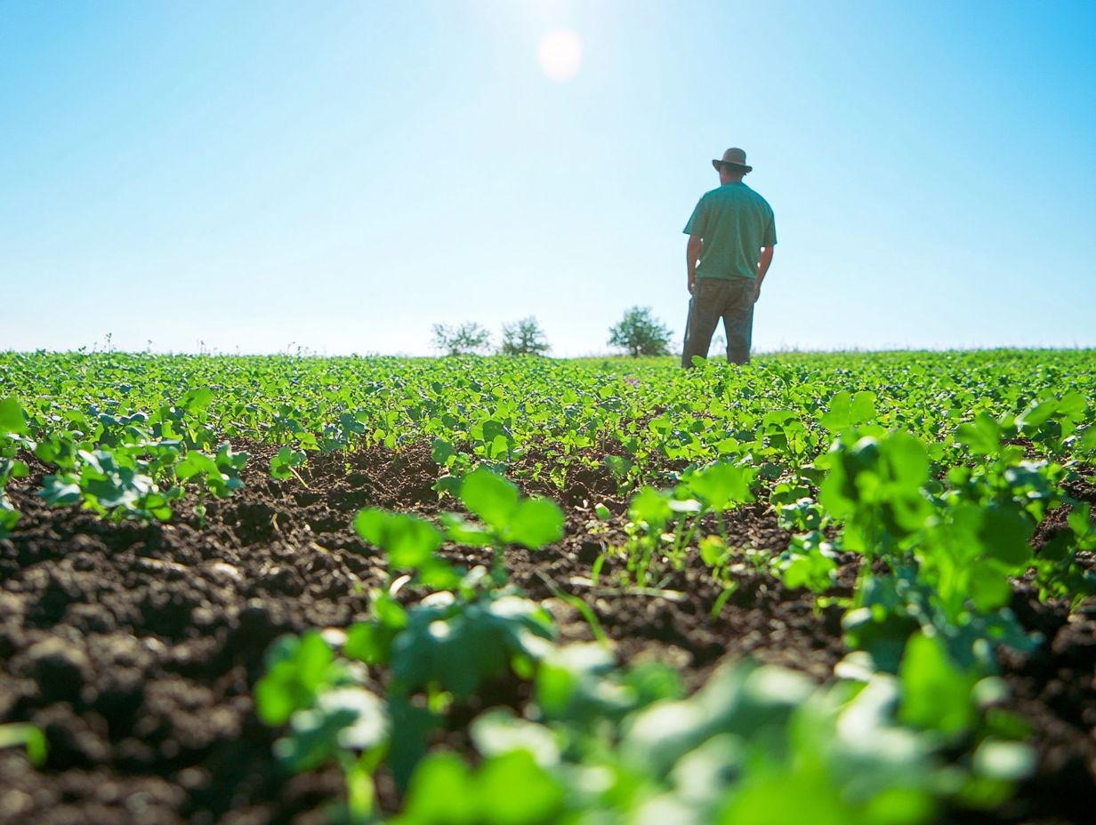 Illustration of Cover Crops Enhancing Soil Health