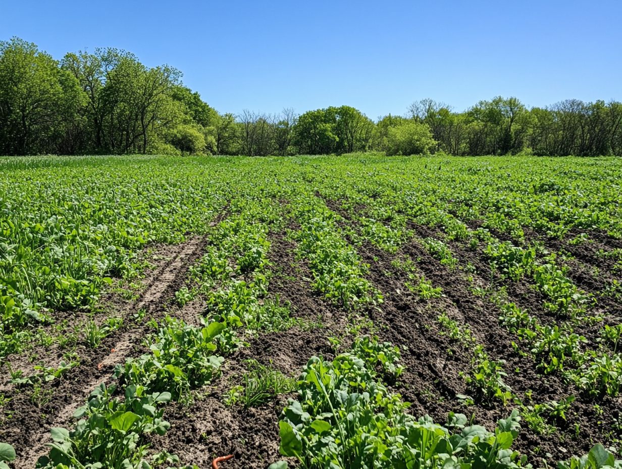 Infographic on building healthy soil with cover crops.