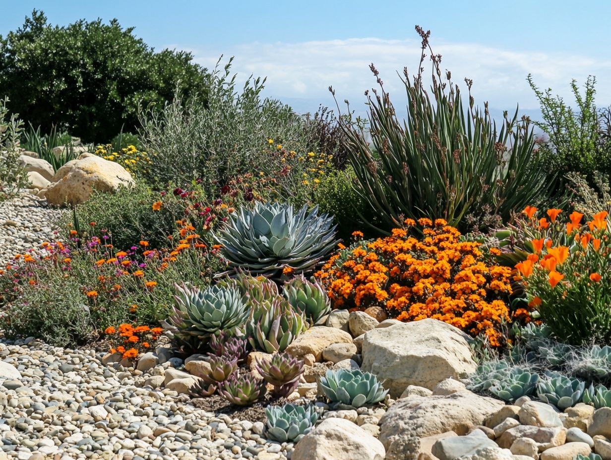 An image showing popular drought-resistant plants.