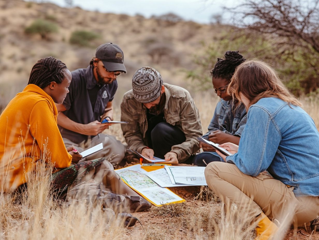 Community members collaborating on drought initiatives