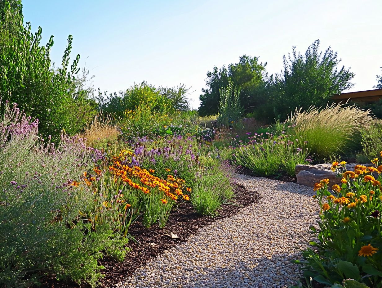 Diagram showing benefits of rain gardens.