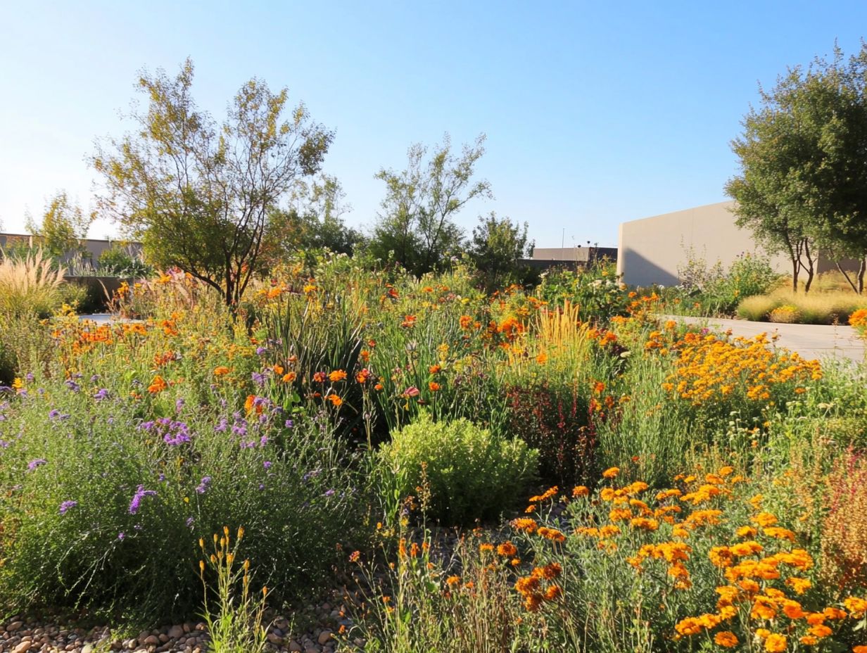 Diagram showing common troubleshooting issues in rain gardens