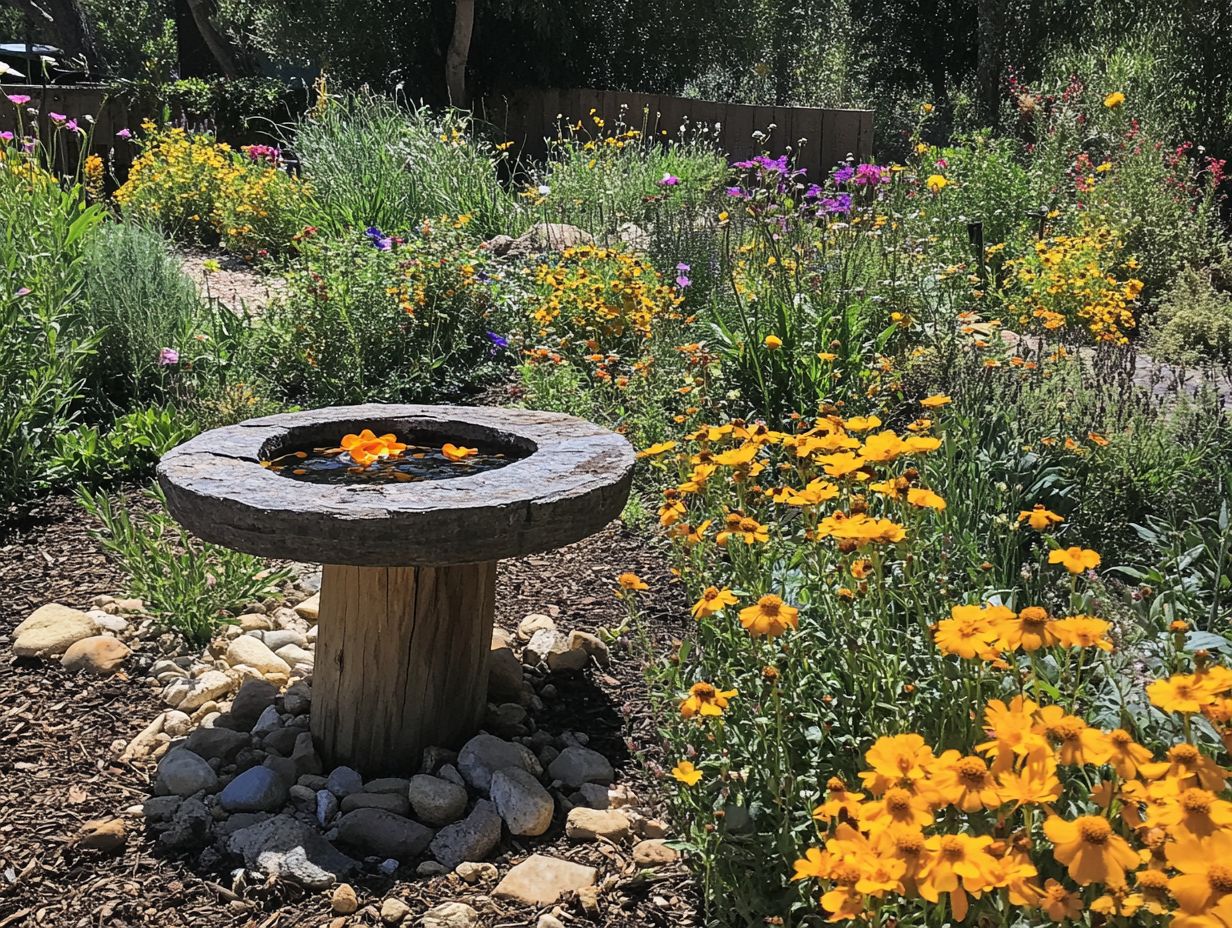 A beautiful wildlife-friendly drought garden.