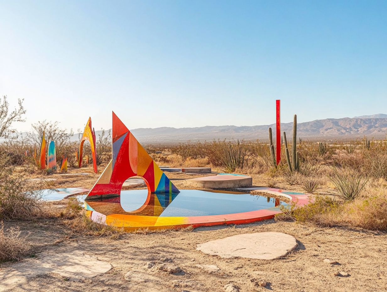 Vibrant colors added to a drought-affected garden with various plants and decorations.