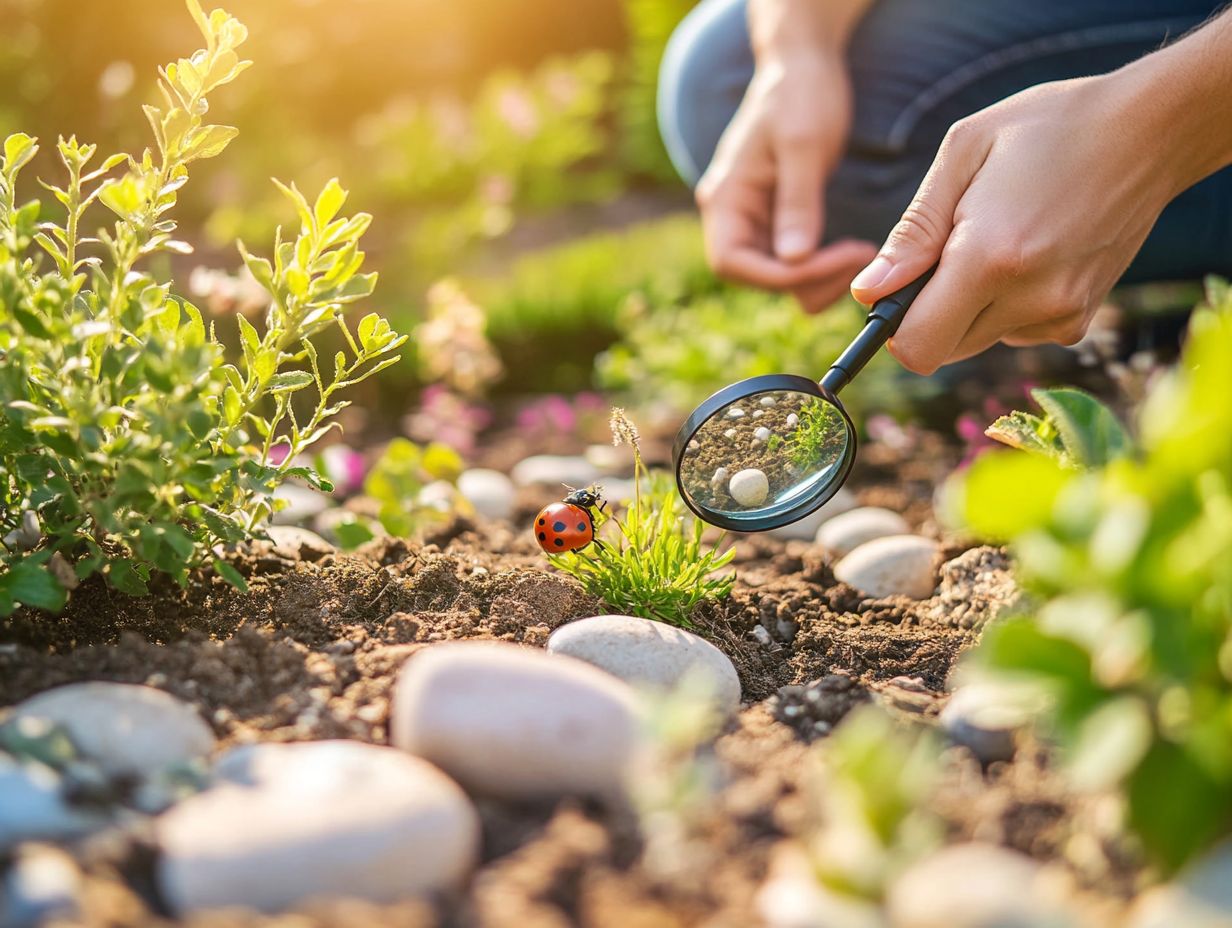 A vibrant, pest-resistant garden showcasing various resilient plants and design techniques.