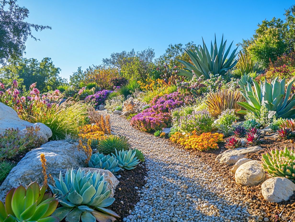 Illustration of Key Takeaways for Drought-Tolerant Gardening