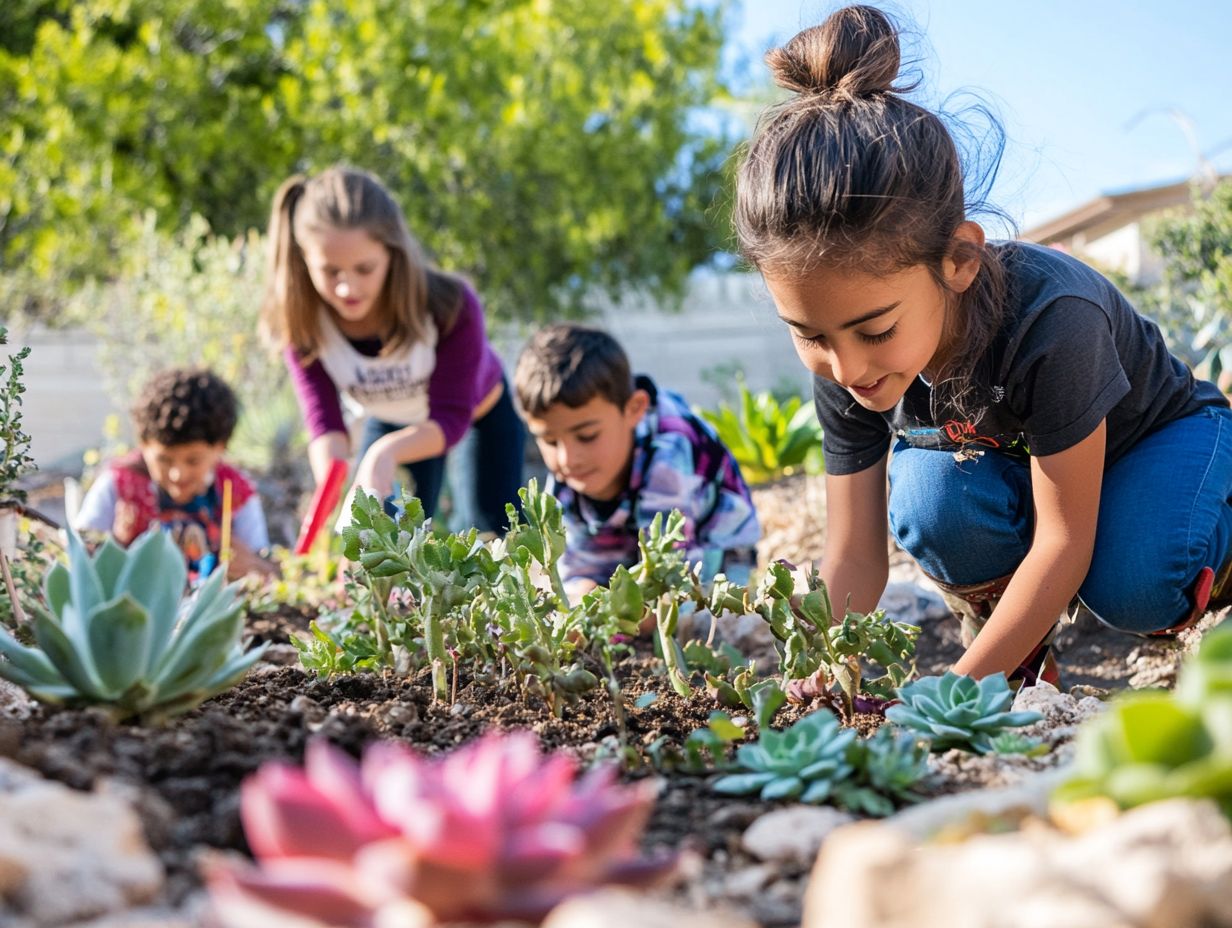 Kids Learning Water Conservation in the Garden