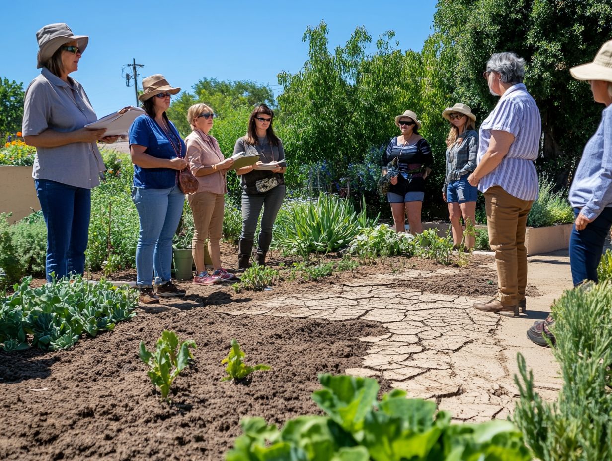 Visual summary of key takeaways from the article on drought gardening.