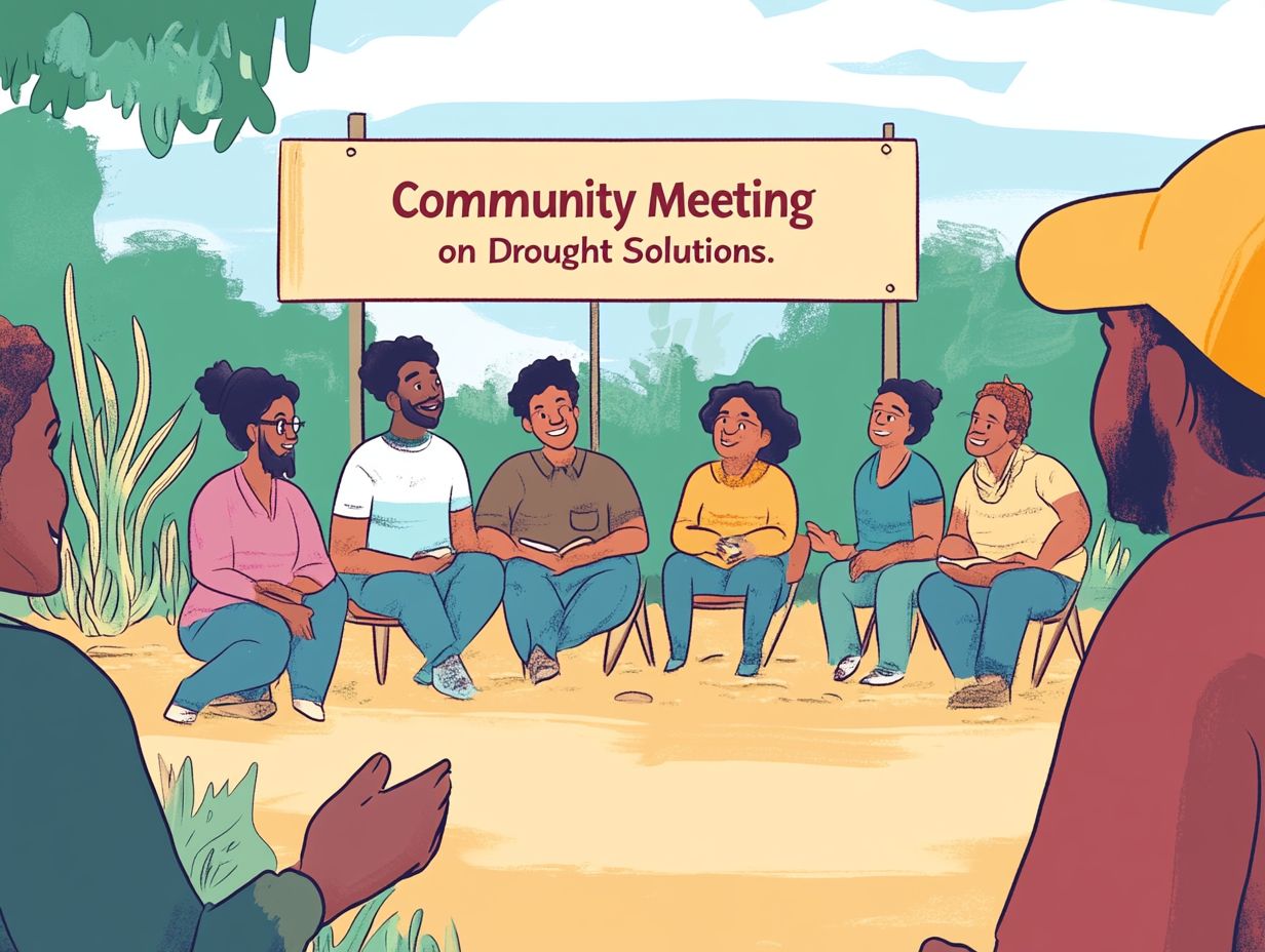 Why is it important to engage with the community on drought issues?