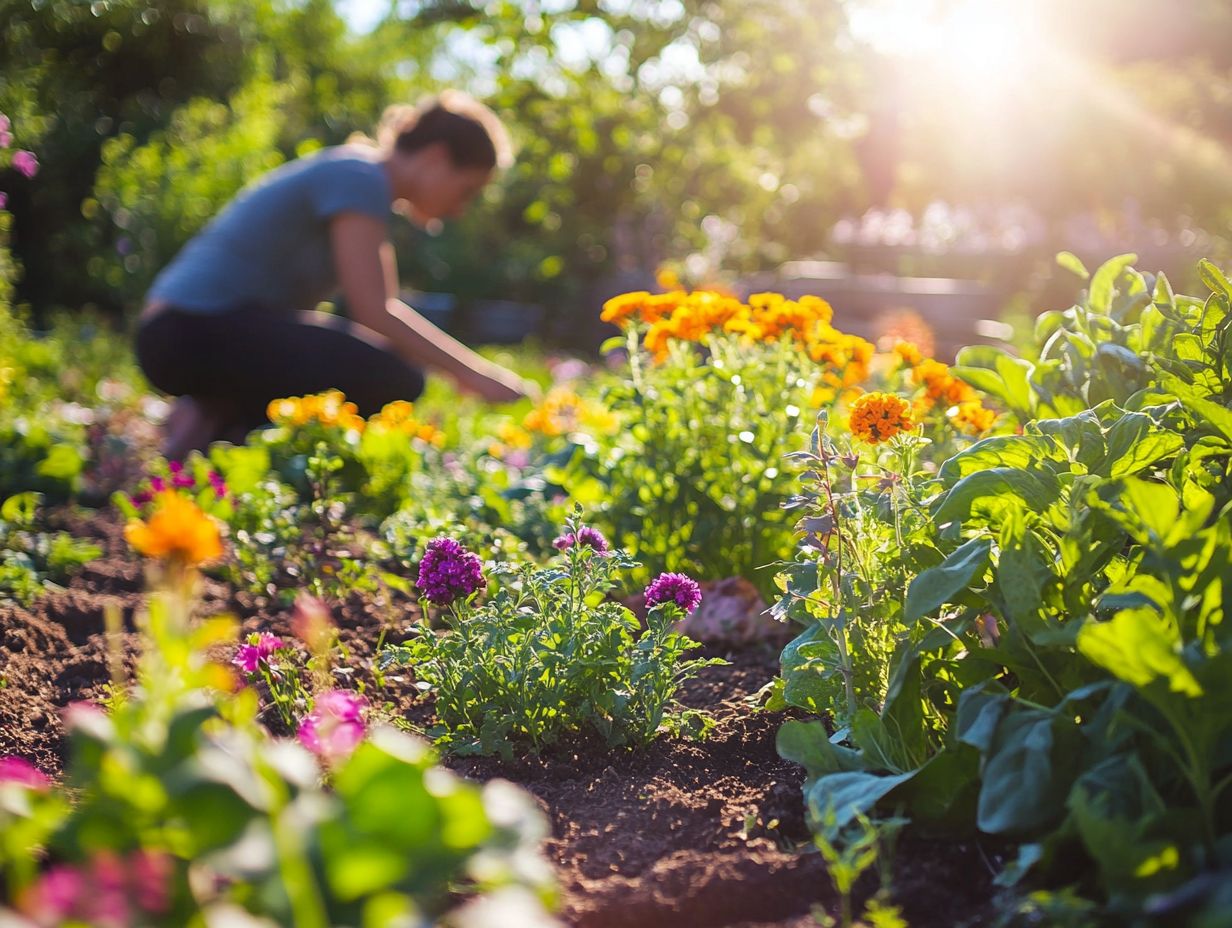 A vibrant garden showcasing various perennial plants