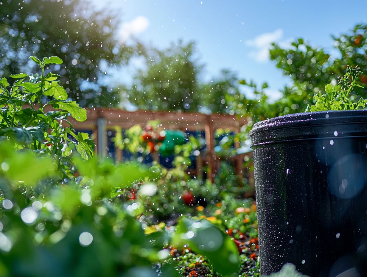 Illustration of Various Uses for Harvested Rainwater