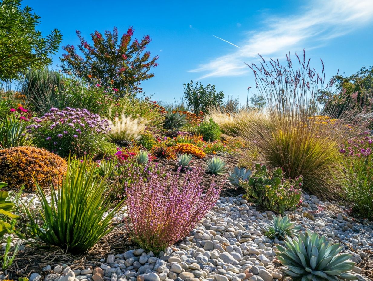 Diagram showing watering frequency for drought-resistant landscapes