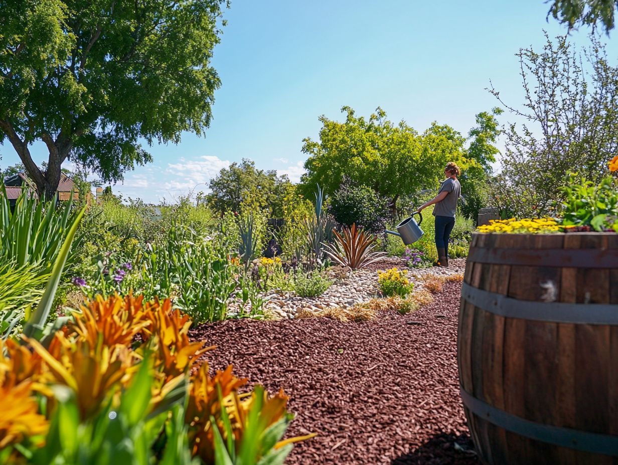 Infographic summarizing key takeaways on water conservation in gardening.