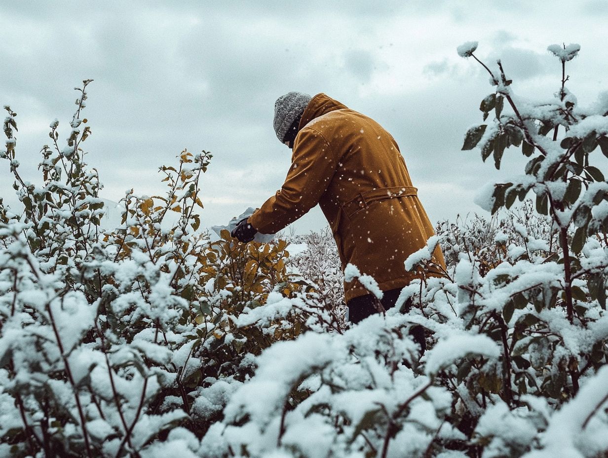 Illustration of key strategies for protecting plants from harsh weather.