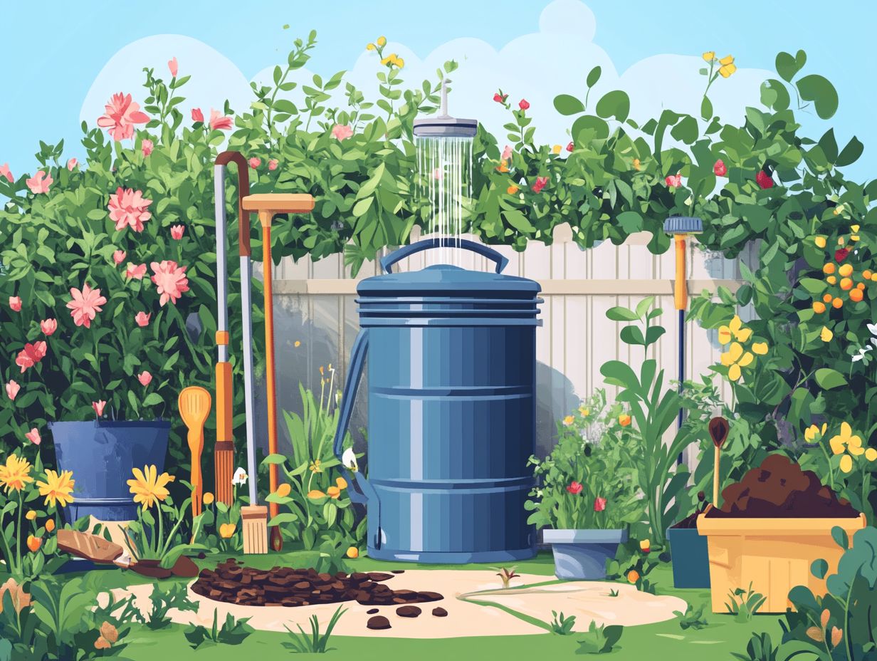 A garden thriving with the benefits of greywater utilization